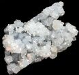 Sparkling, Blue Apophyllite Crystal Cluster With Peach Stilbite #62997-1